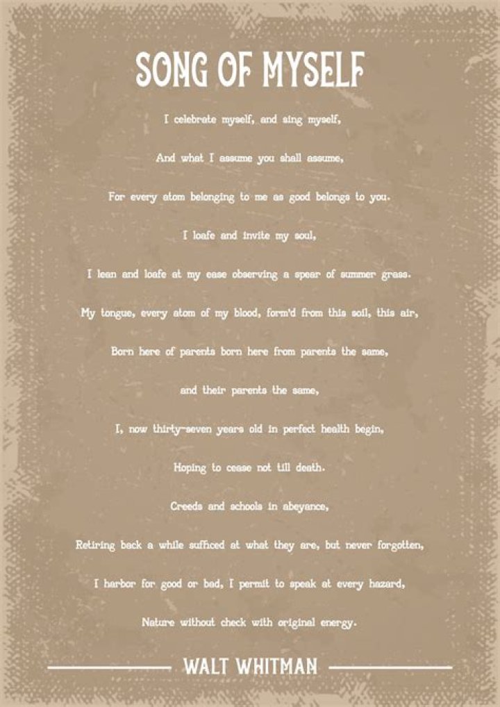 How does the Whitman present himself in Song of Myself?